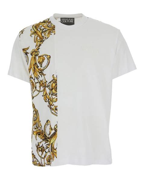 versace jeans t shirt white and gold|Versace Jeans couture ittierre.